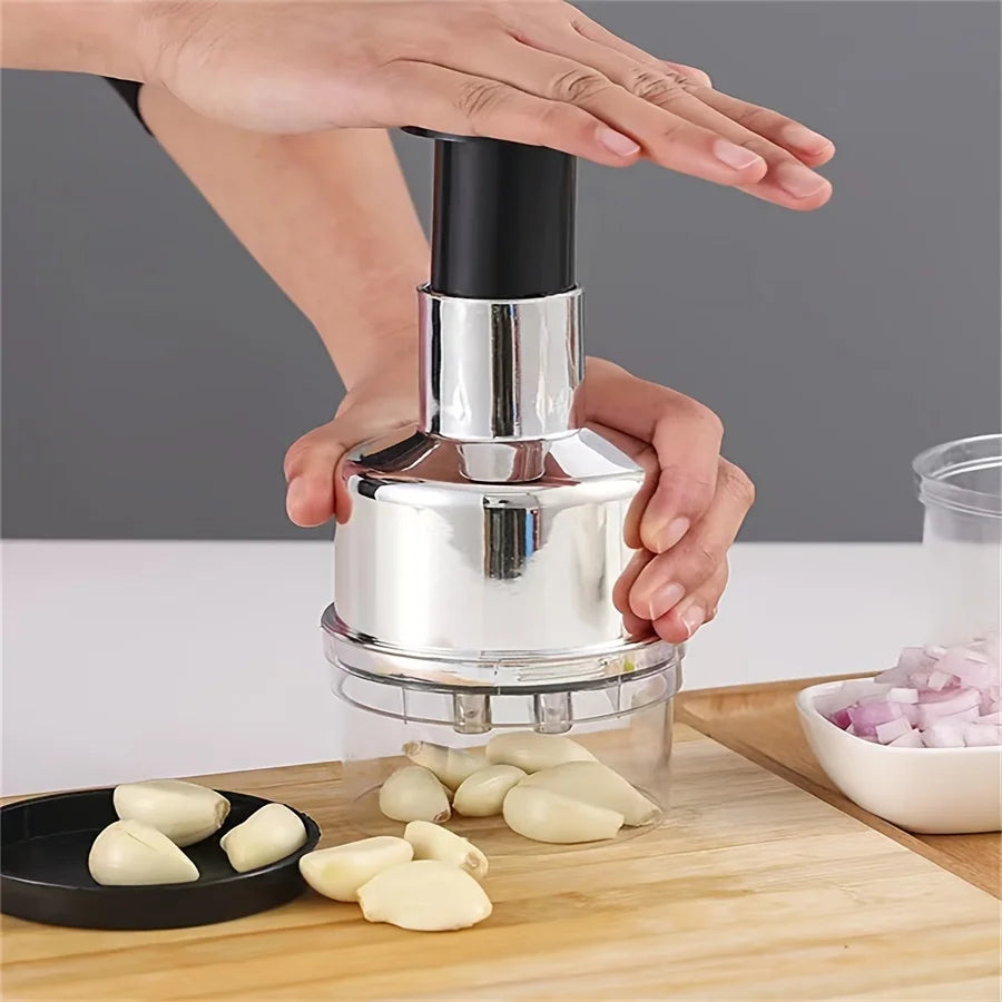 Stainless Steel Garlic Press Crusher Manual Garlic Mincer Chopping Garlic Tools Fruit Vegetable Slicer Tools Kitchen Accessories